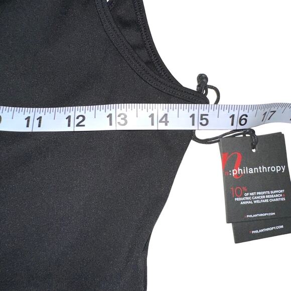NWT n:Philanthropy Lolo Black Sleeveless Scoopback Bodysuit in Black Cat MEDIUM - Picture 7 of 11